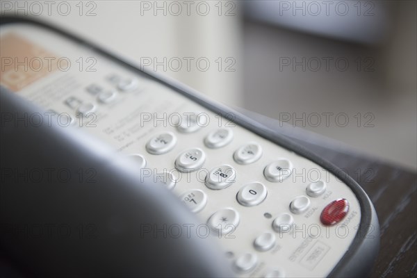 Close up of hotel telephone