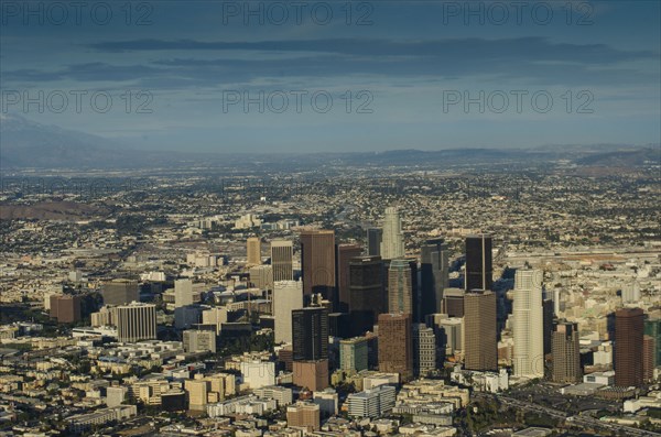 Aerial view of Los Angeles cityscape