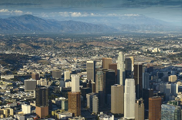 Aerial view of Los Angeles cityscape