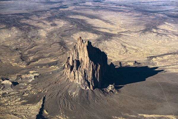 Aerial view of rock formations