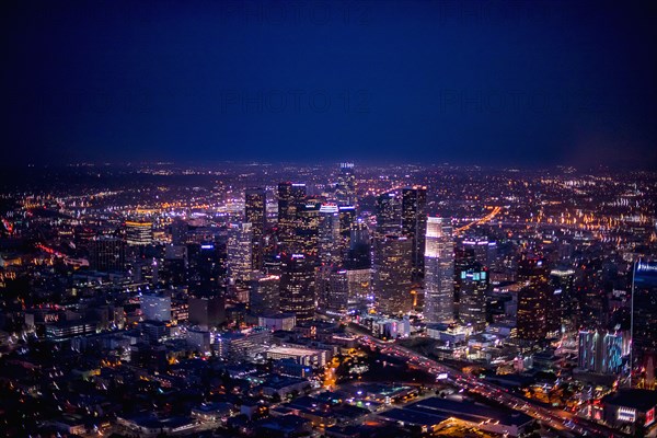 Aerial view of Los Angeles cityscape