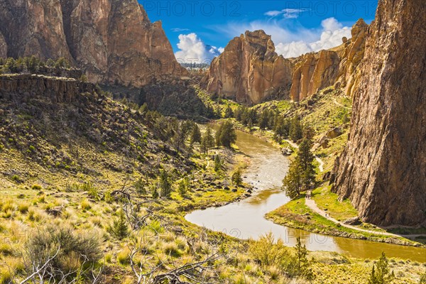 River winding through canyon