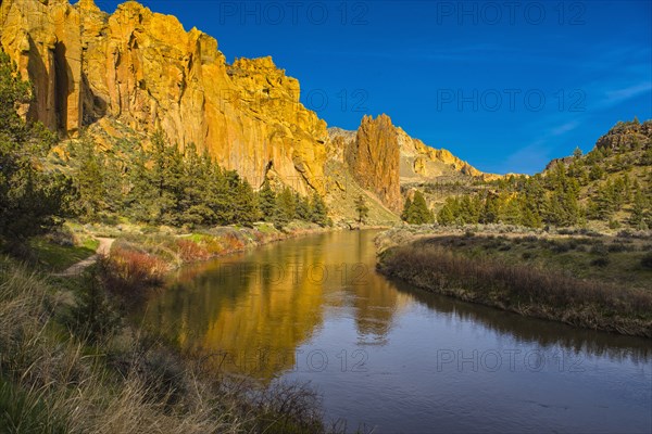 River winding through canyon