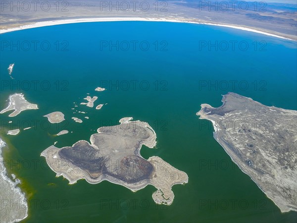 Aerial view of lake