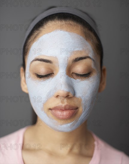 Woman with facial mask