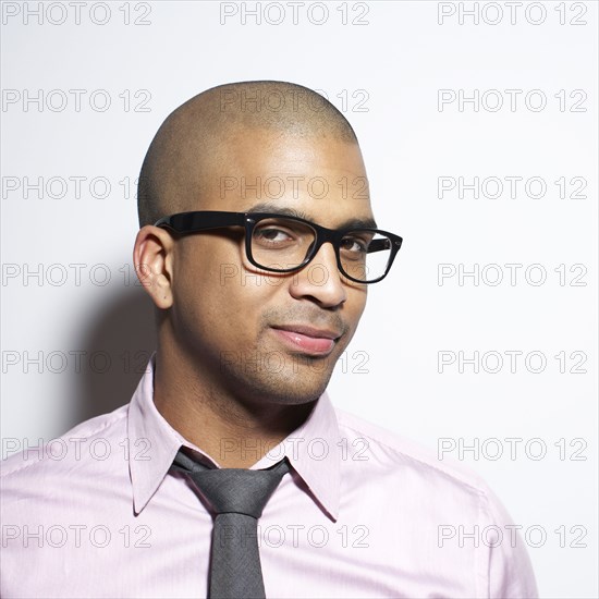 Serious businessman in eyeglasses