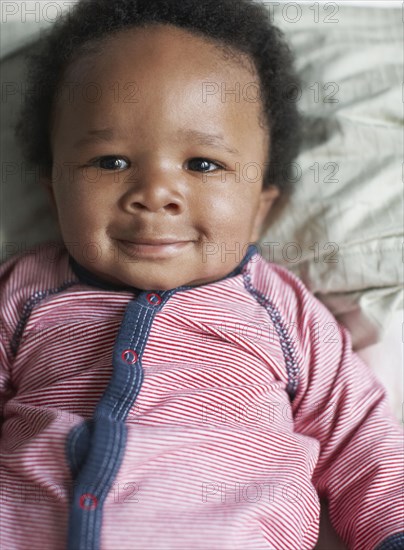 Smiling African American baby