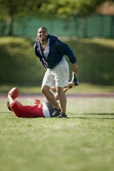 Men playing football