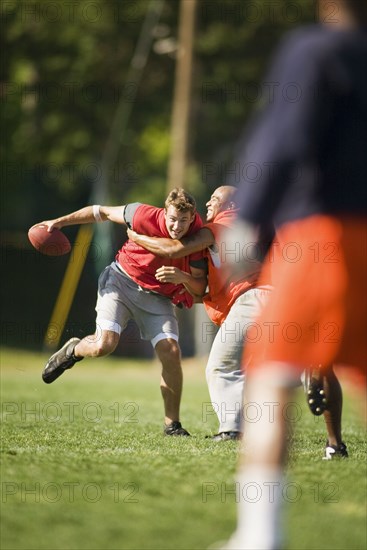 Men playing football