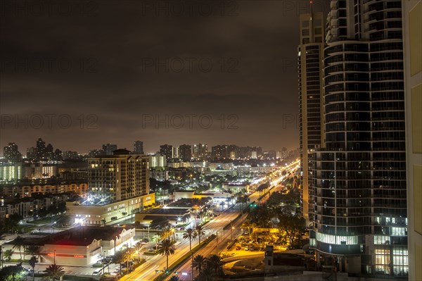 Sunny Isles Beach cityscape at night