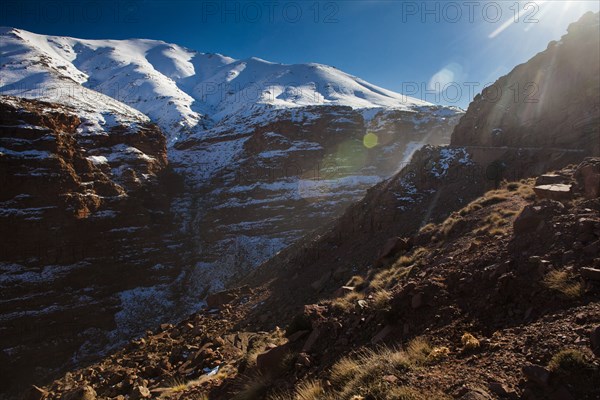 Atlas Mountains hillside in remote landscape