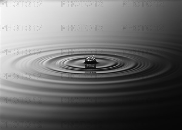 Bubble in rippling water