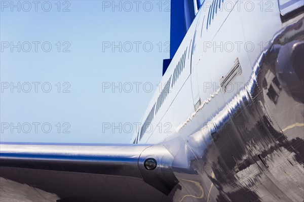 Wing on airplane