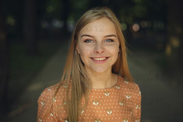 Portrait of smiling Caucasian woman