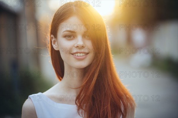 Portrait of smiling Caucasian woman