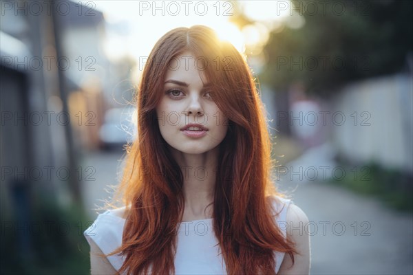 Portrait of smiling Caucasian woman