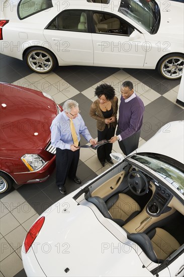 Couple buying a car