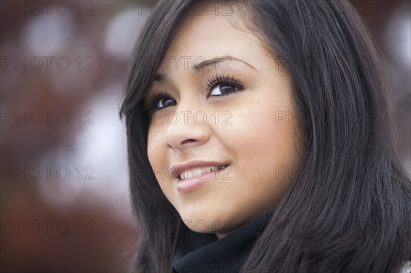 Smiling Hispanic teenage girl