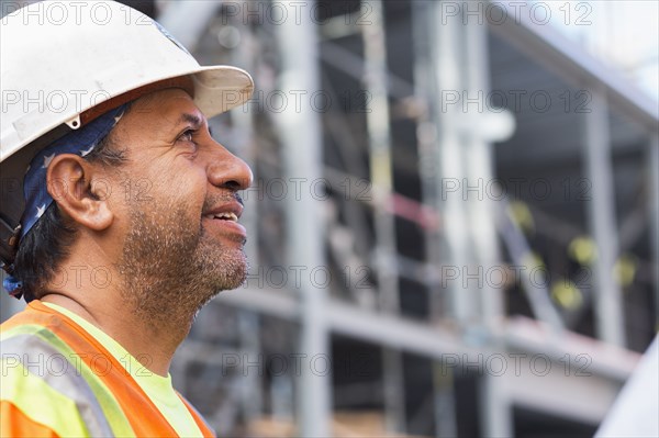 Hispanic worker at construction site