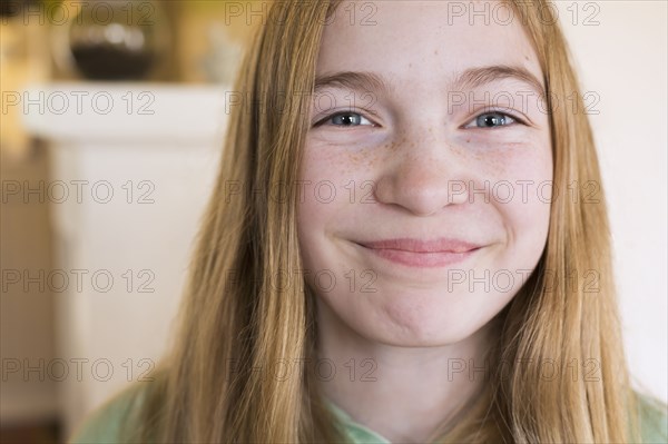 Caucasian girl smiling