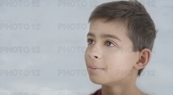 Close up of smiling mixed race boy