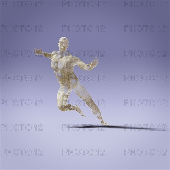 Futuristic man dancing