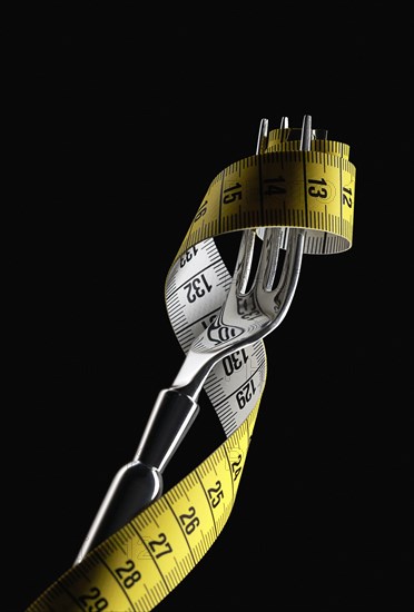 Fork holding tape measure