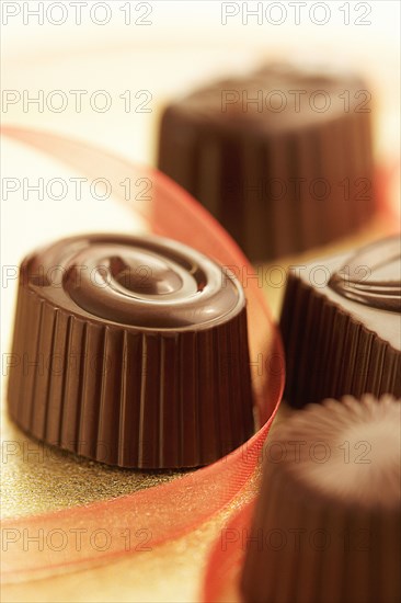 Close up of assorted chocolates