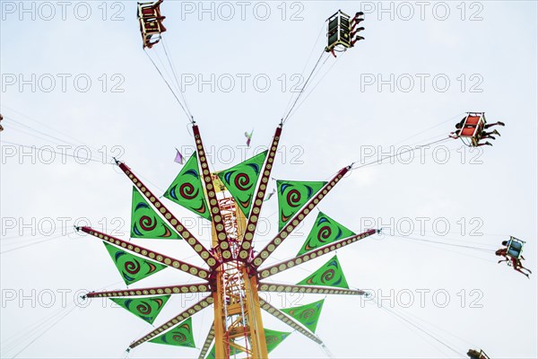 Low angle view of fairground ride