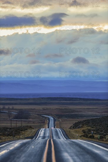 Empty road in rural landscape