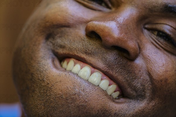 Close up of Black man smiling