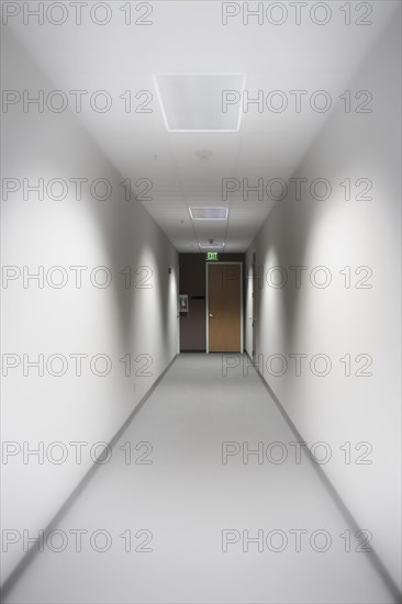 Empty hallway in building