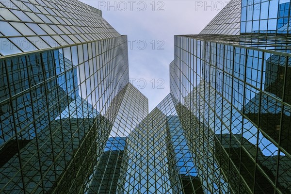 Low angle view of modern highrise building