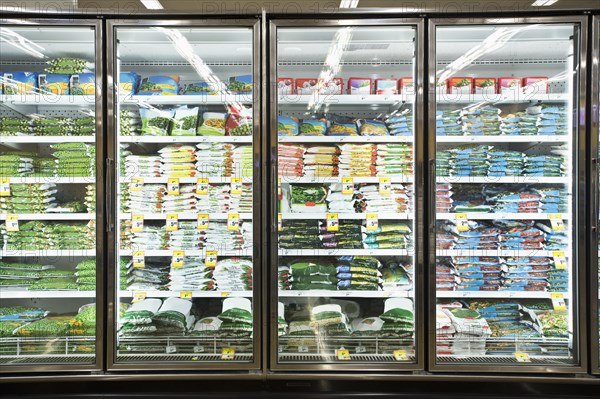 Frozen section of grocery store