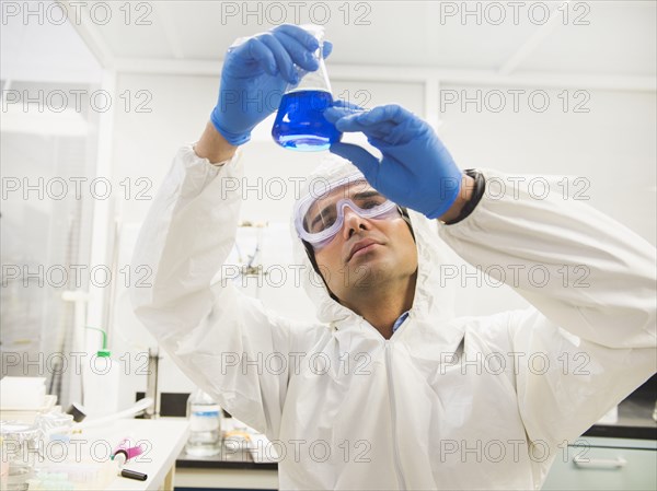 Indian scientist working in laboratory