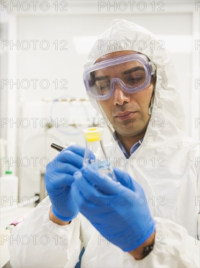 Indian scientist working in laboratory