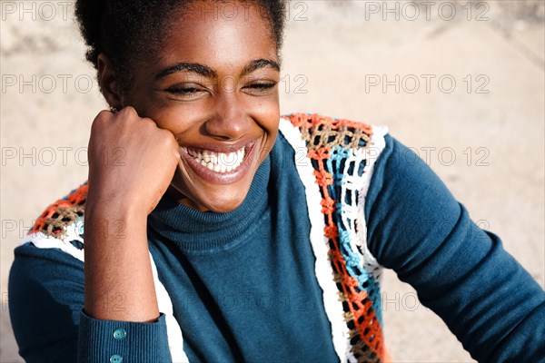 Smiling African American woman