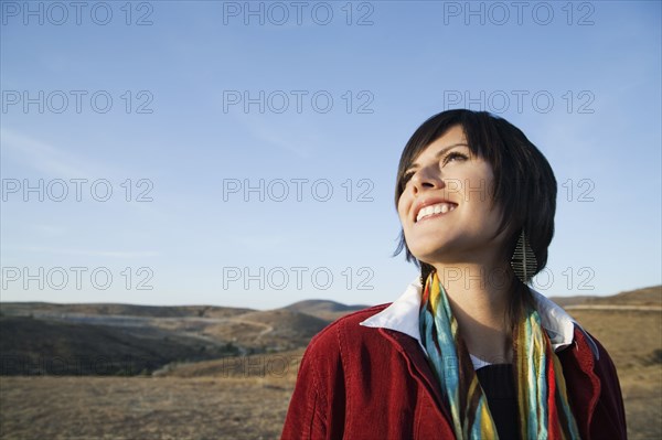 Hispanic woman enjoying the outdoors