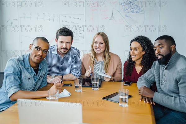 Business people on video conference