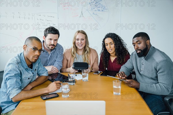 Business people on video conference