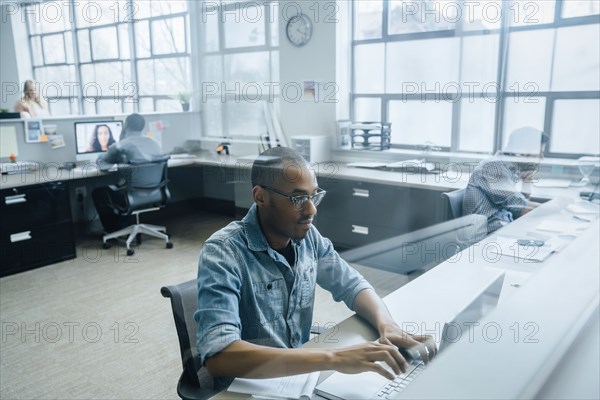 Business people working in office