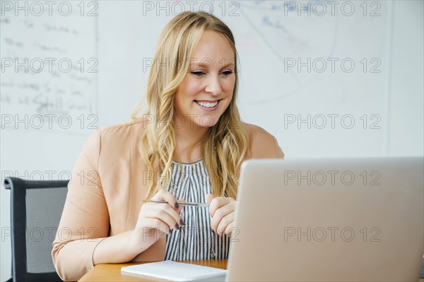 Businesswoman on video conference