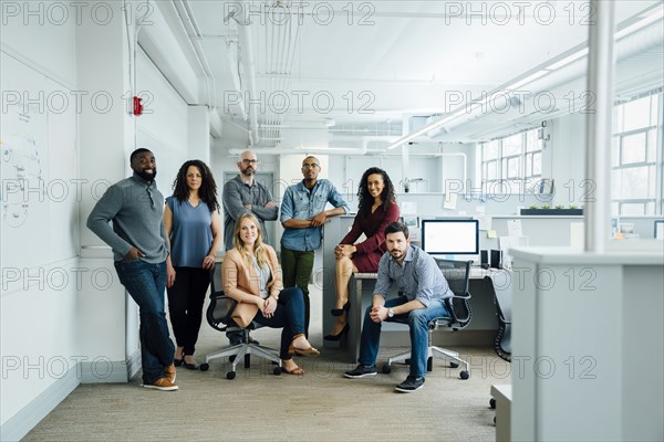 Portrait of diverse business people in office