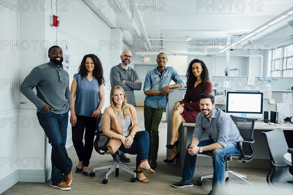 Portrait of diverse business people in office