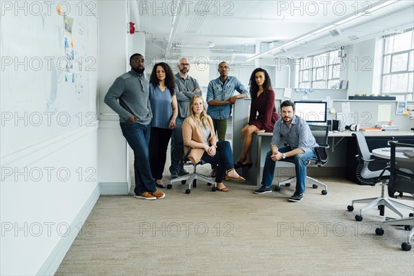 Portrait of diverse business people in office