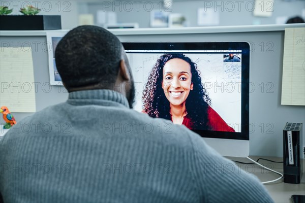 Business people on videoconference