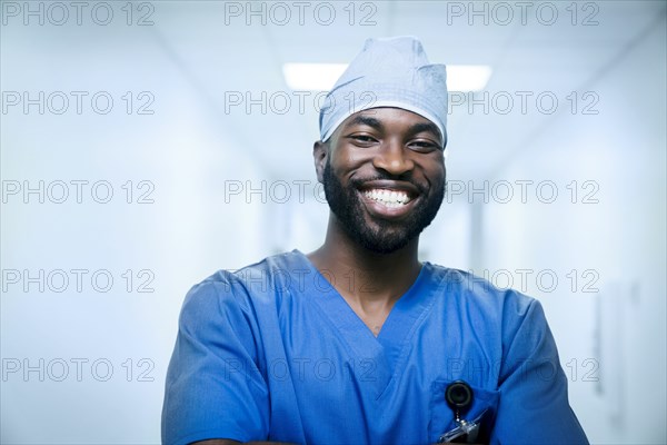 Portrait of smiling black nurse