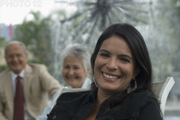 Close up of Hispanic woman smiling