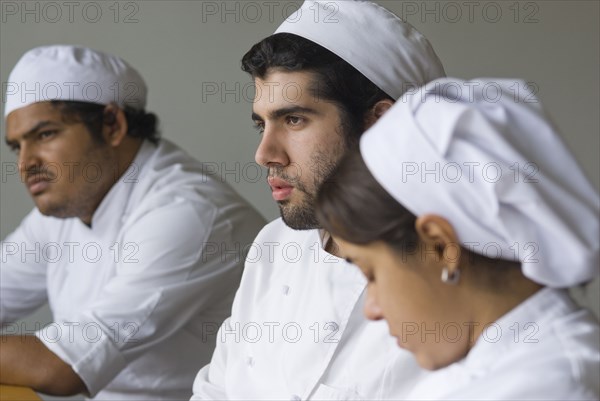 Serious bakers in chef's whites