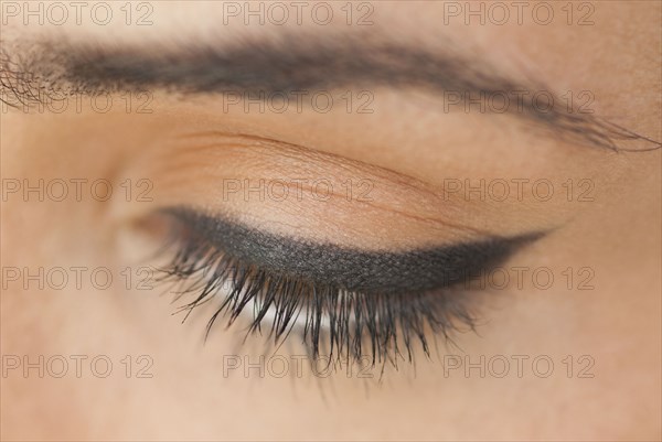 Close up of Caucasian woman's eye